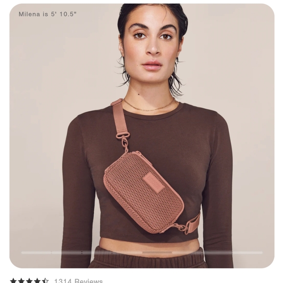 NWT Dagne Dover Mara Air Mesh Phone Sling in Warm Dust - Picture 9 of 9